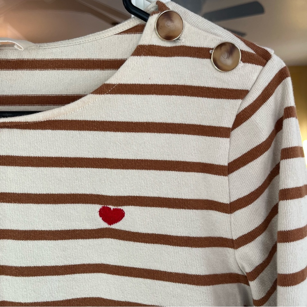 Sezane Colette Mariniere with Heart embroidered